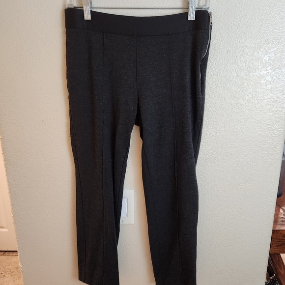 Everlane Gray Ponte Pull on Side Zip Skinny Ankle Pants Size 6 - Picture 8 of 14